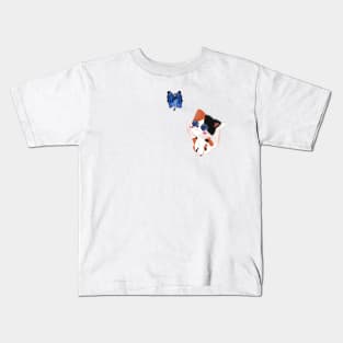 little cat and butterfly Kids T-Shirt